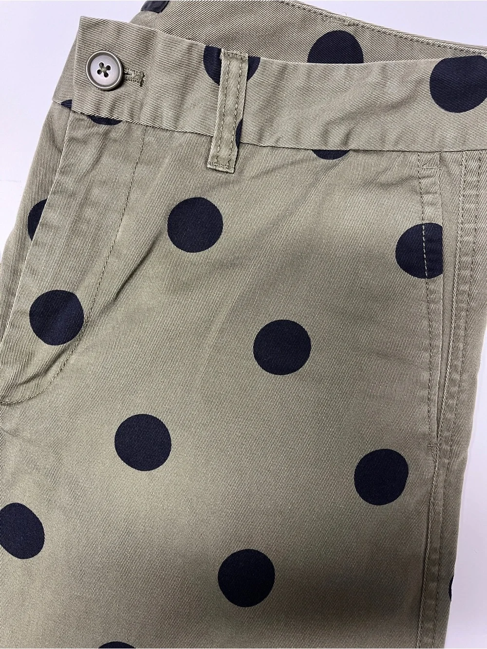 J. Crew Olive Green with black polka dots 8T chinos 100% cotton pants